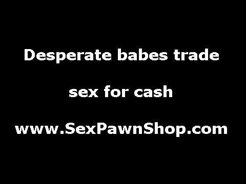 Amateur in glasses sucks big cock for pay in pawn shop
