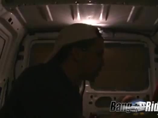 Blond girl does gangbang in the van