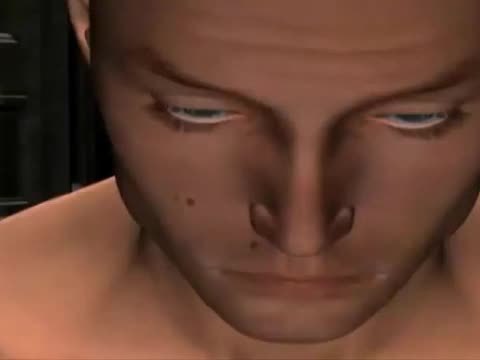 Hot 3d animated model fucks after show