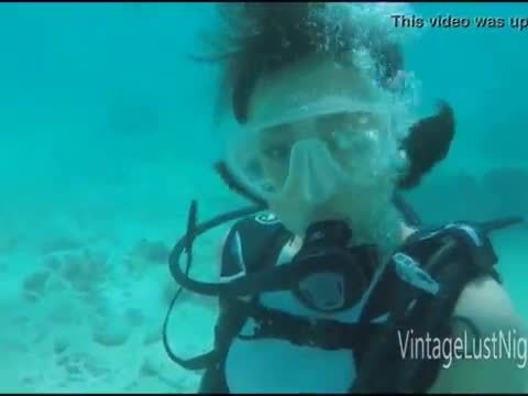 Underwater sex in sexy bodysuit pt1
